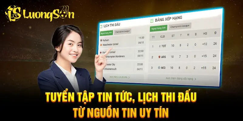 Tin tức lịch thi đấu từ nguồn rin uy tín